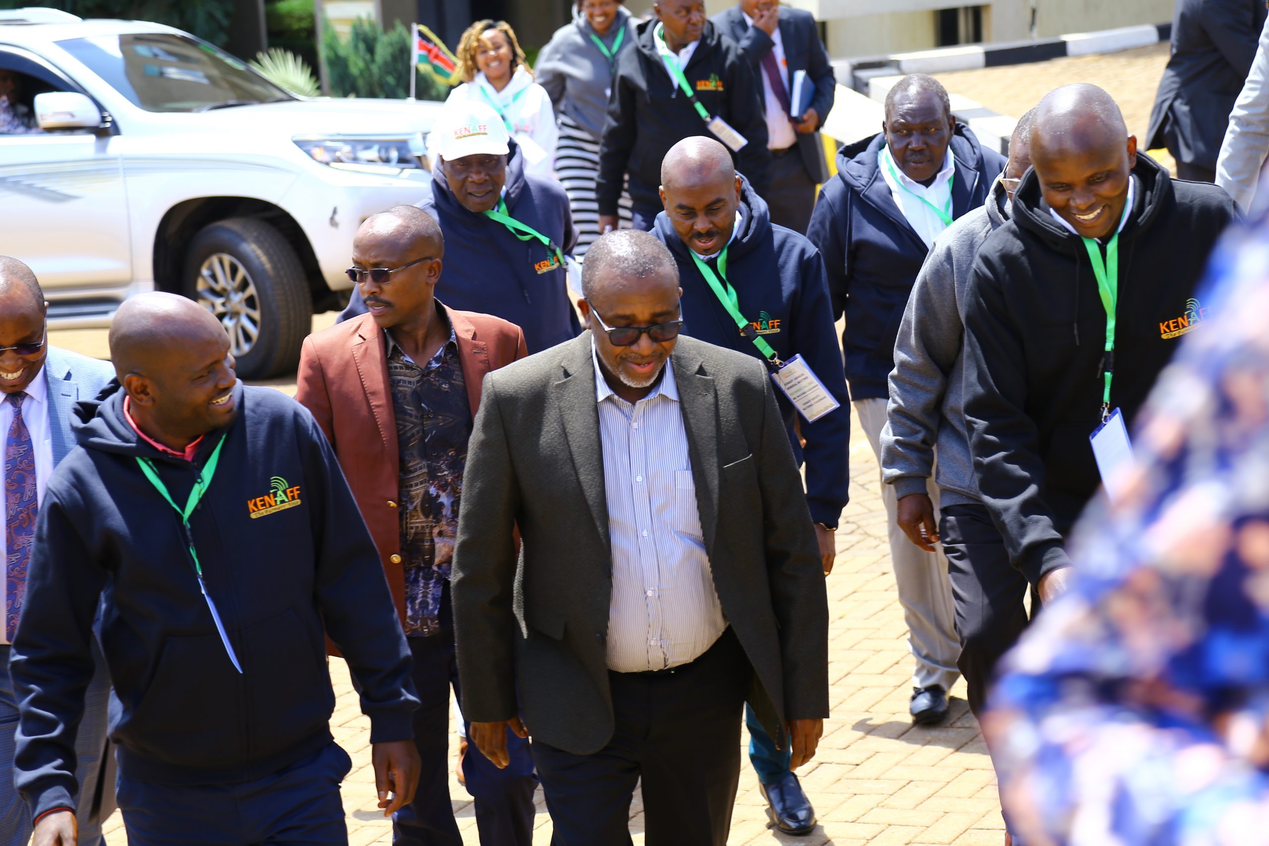 Hon. Mithika Linturi, Cabinet Secretary, Ministry of Agriculture & Livestock Development, is arriving at the FCC for the 76th AGM on December 2, 2022.