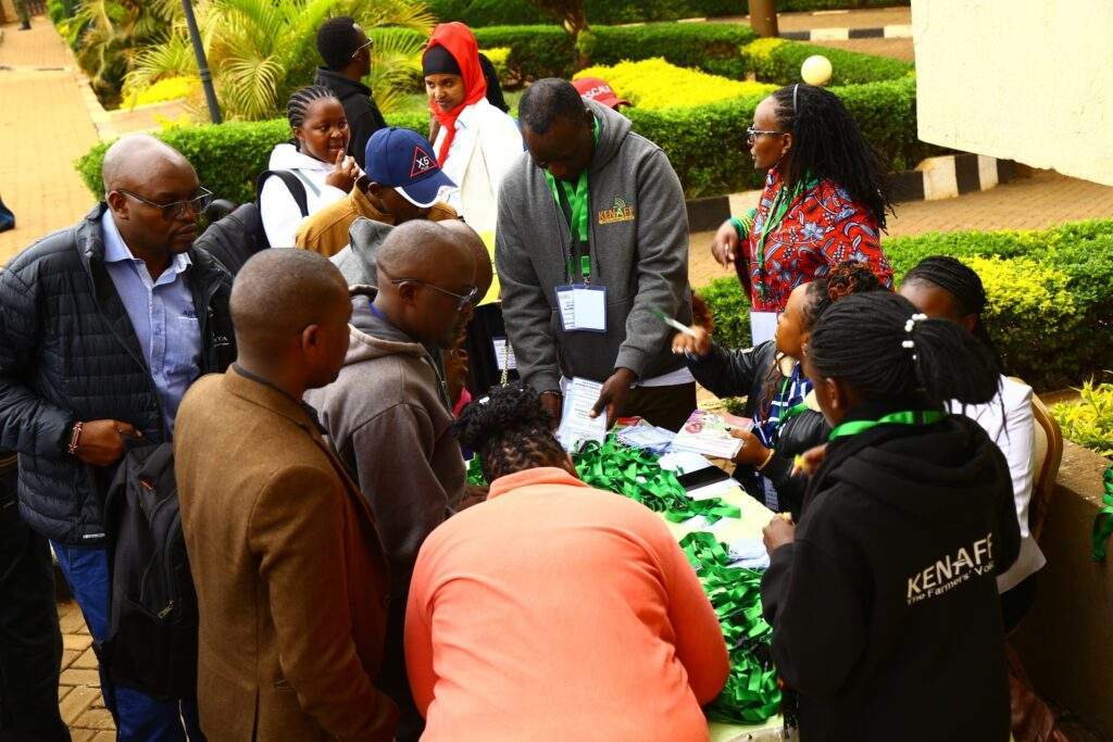 Participants register for the launch of Inclusive Business Club at the Farmers Conference Center